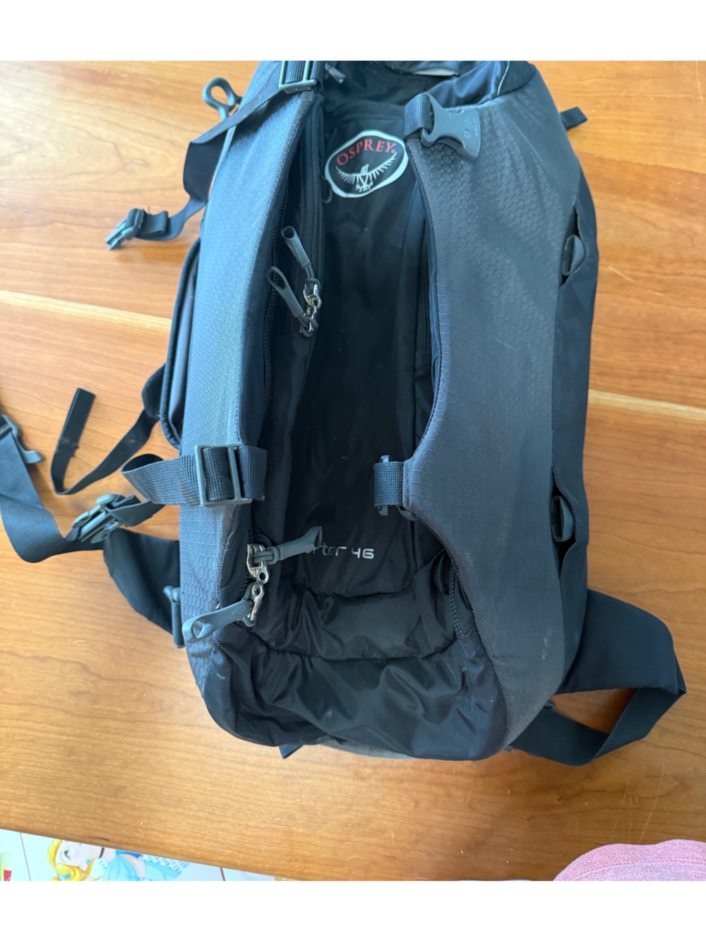 OSPREY Black Men's Travel Backpack - Porter 46 Style